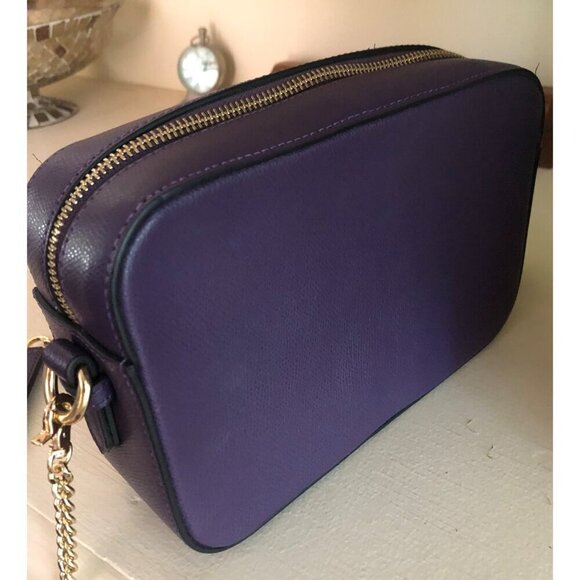 COPY - VALENTINO Babette Studded Leather Chain Strap Camera Bag Blackberry Purp… - Picture 9 of 16